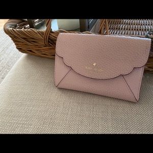 Kate Spade blush scalloped edge wallet